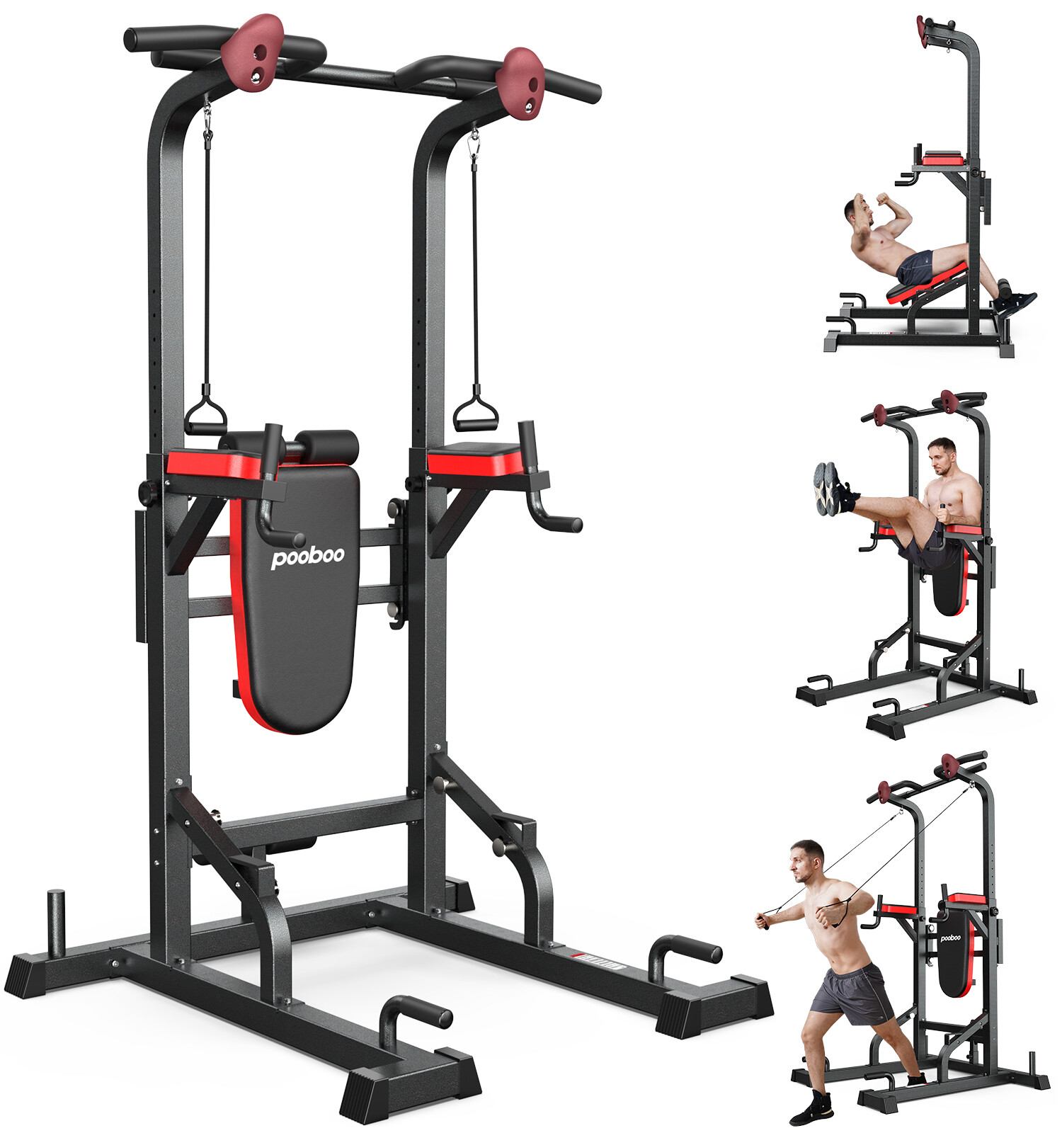 Power Tower Pull up Bar for Home Gym Multi-Function Pull up Bar Stand Dip Bar