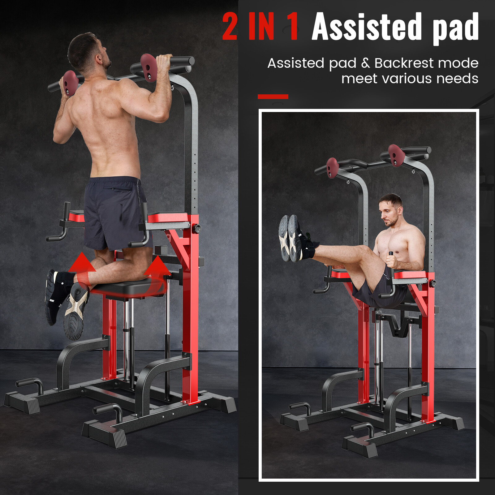 Power Tower Pull up Bar for Home Gym Multi-Function Pull up Bar Stand Dip Bar