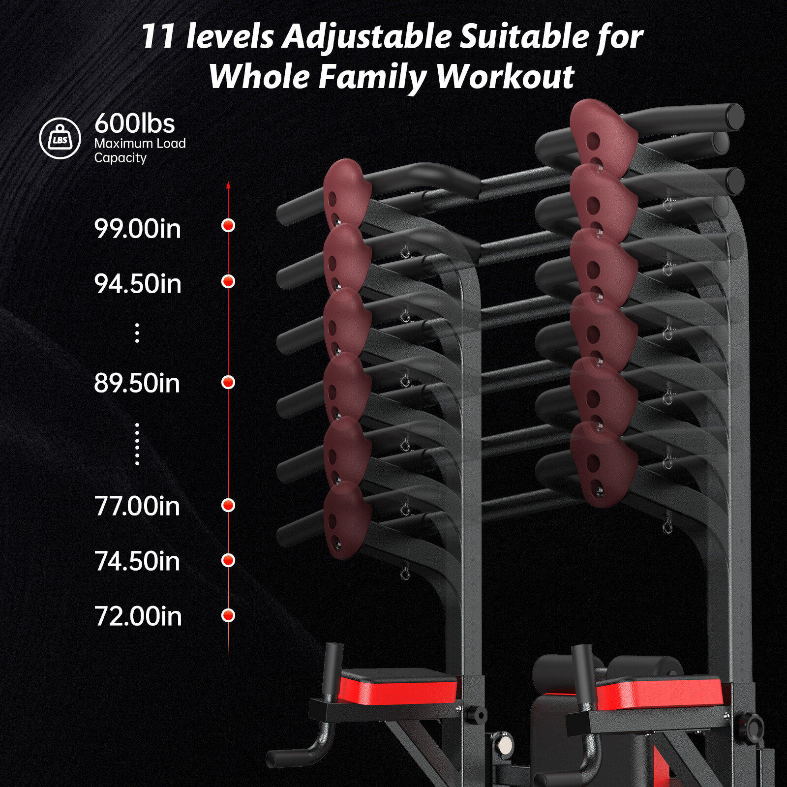 Power Tower Pull up Bar for Home Gym Multi-Function Pull up Bar Stand Dip Bar