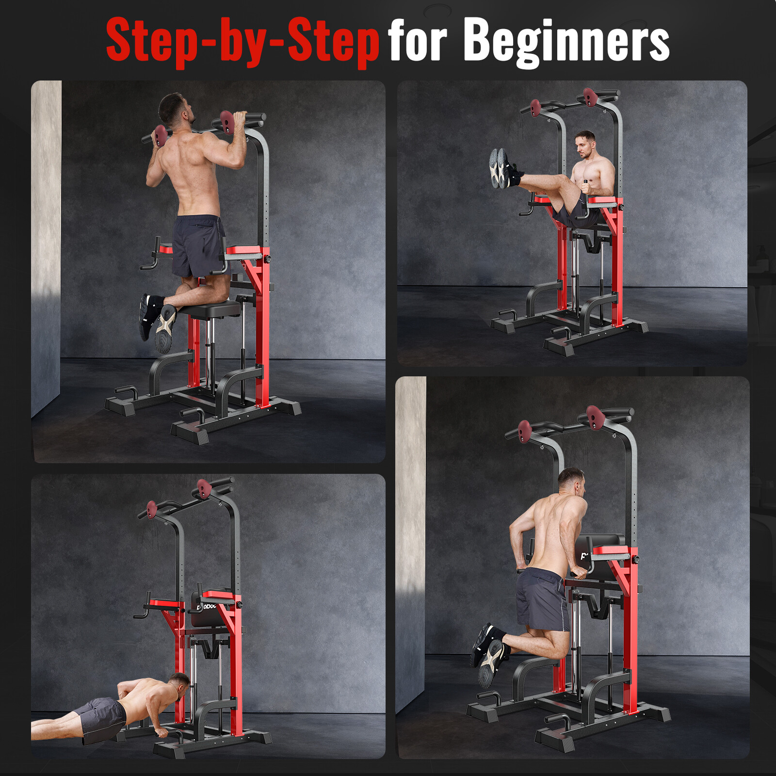 Power Tower Pull up Bar for Home Gym Multi-Function Pull up Bar Stand Dip Bar
