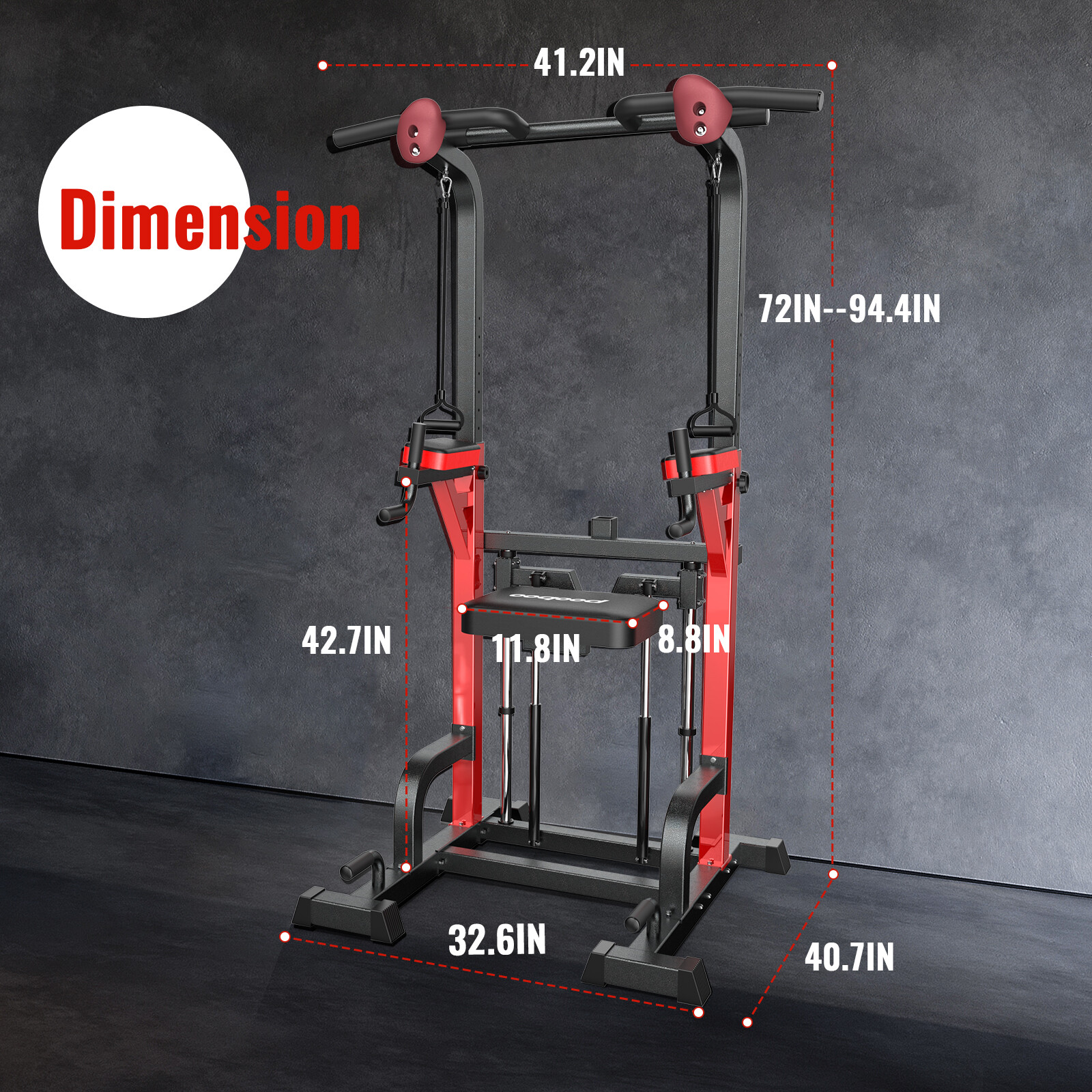 Power Tower Pull up Bar for Home Gym Multi-Function Pull up Bar Stand Dip Bar