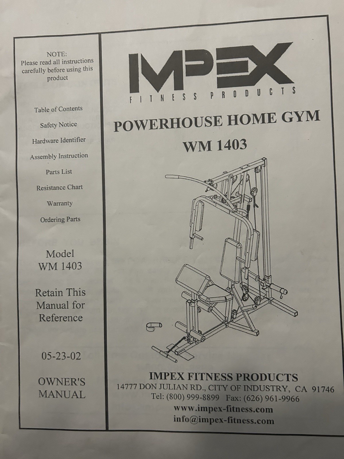 Impex Home Gym