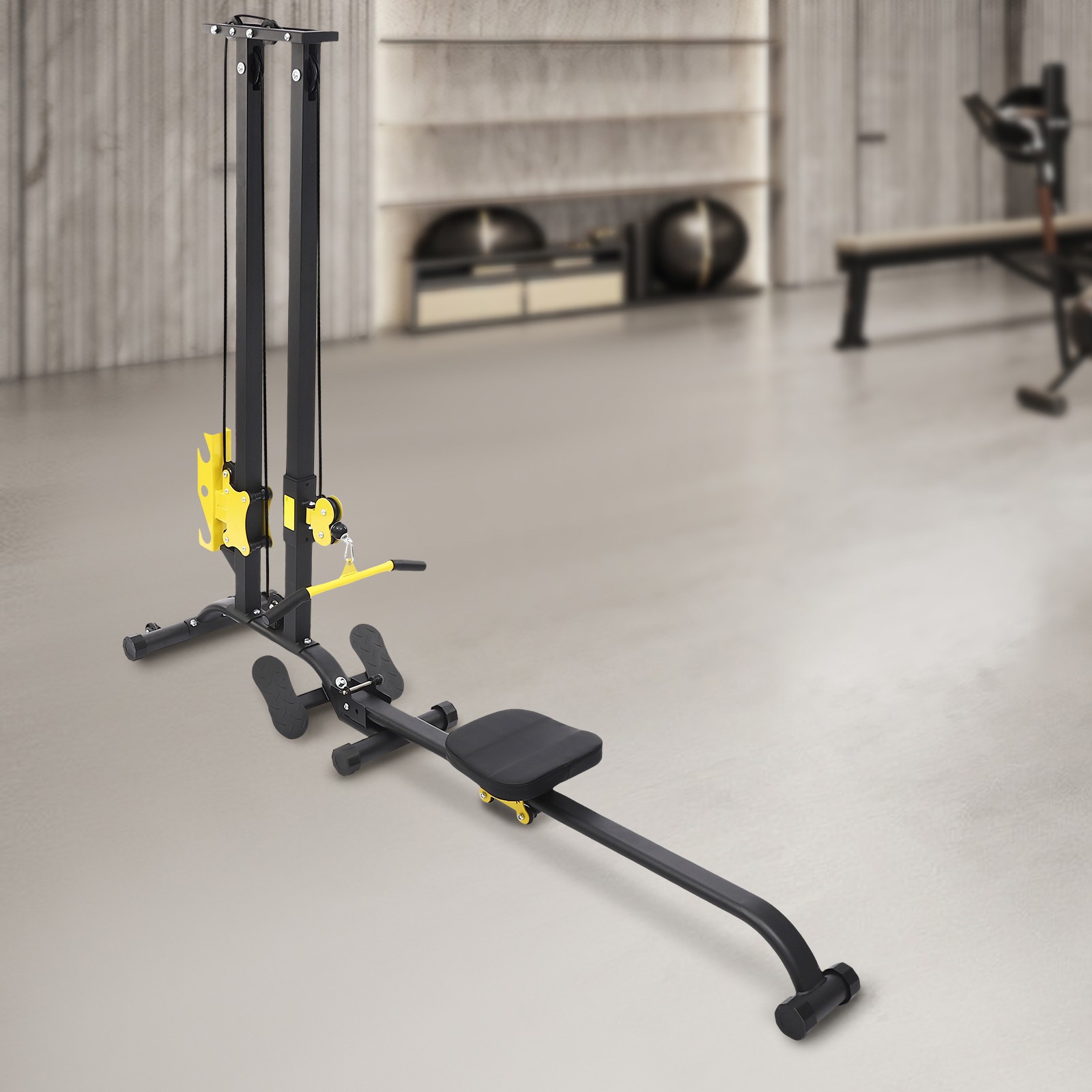 220lb Multifunction Cross Trainer Workout Machine Strength Training Fitness Rack